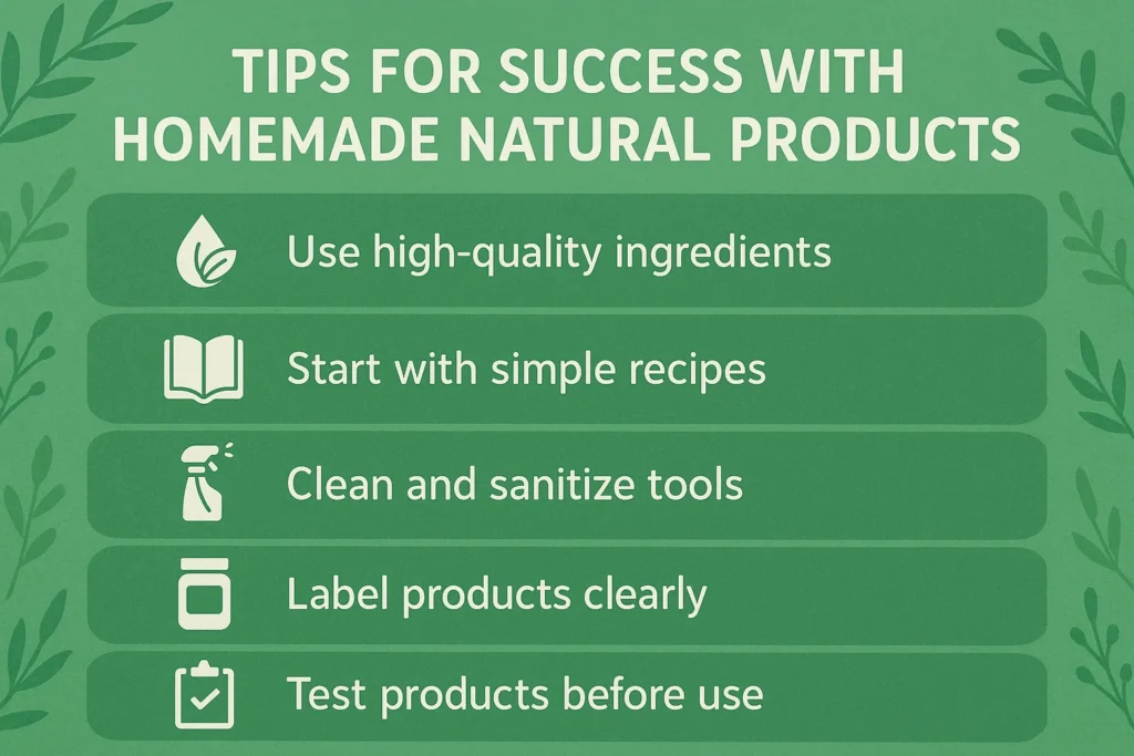 Tips for Success with Homemade Natural Products